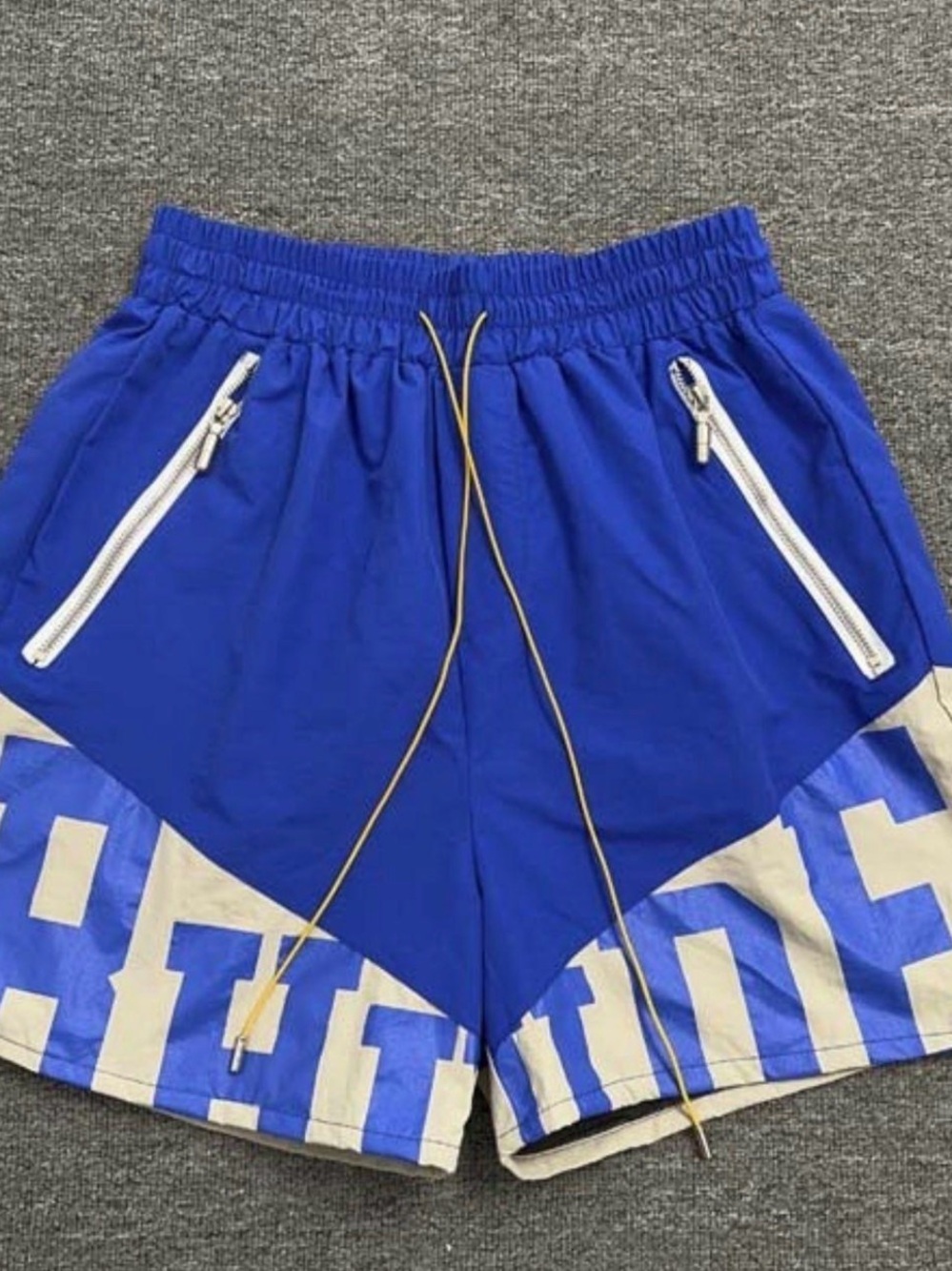 RHUDE Men's Blue Athletic Drawstring Shorts